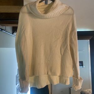 Anthropologie Cream Turtleneck Sweater